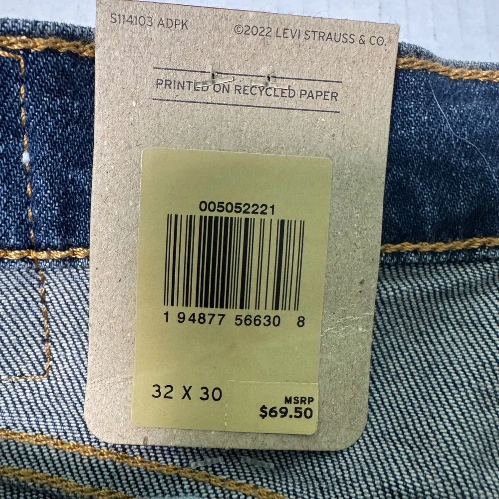 Levi's 505 Straight Leg Jeans Men's Size 32x30 NWT Denim - Picture 5 of 7